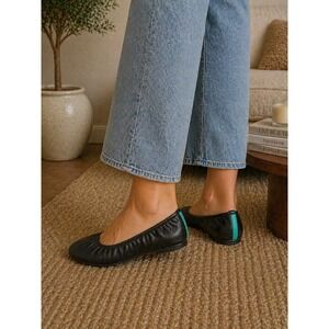Tieks by Gavrieli Matte Black Leather Foldable Ballet Flats Womens Size 7‎ black
